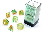 Chessex Dice - Polyhedral Set (7) - Nebula Spring/White Luminary-gaming-The Games Shop