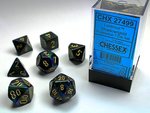 Chessex Dice - Polyhedral Set (7) - Lustrous Shadow/Gold-gaming-The Games Shop