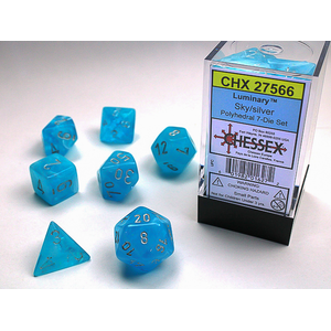 Chessex Dice - Polyhedral Set (7) - Luminary Sky/Silver