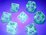 Chessex Dice - Polyhedral Set (7) - Borealis Teal/Gold Luminary