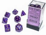 Chessex Dice - Polyhedral Set (7) - Borealis Royal Purple/Gold Luminary-gaming-The Games Shop