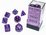 Chessex Dice - Polyhedral Set (7) - Borealis Royal Purple/Gold Luminary