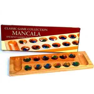 Mancala - Wood with Glass Beads