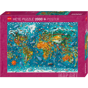 Heye - 2000 Piece - Map of the World (collage)