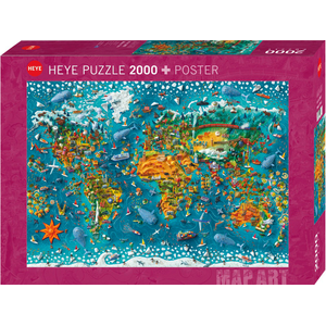 Heye - 2000 Piece - Map of the World (collage)