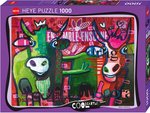 Heye - 1000 Piece - Cool Cattle Striped Cows-jigsaws-The Games Shop