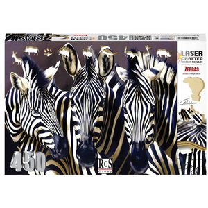 RGS - 450 Piece Laser Cut Widget Jigsaw Puzzle - Zebras