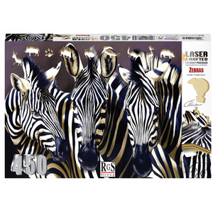 RGS - 450 Piece Laser Cut Widget Jigsaw Puzzle - Zebras