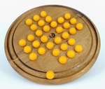 Solitaire - Wooden with coloured balls-mindteasers-The Games Shop