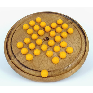 Solitaire - Wooden with coloured balls