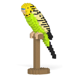 Jekca Sculpture - Green Budgie