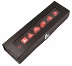 D&D Heavy Metal Dice Set - Red & White (7)-gaming-The Games Shop
