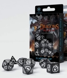 Q Workshop Dice - Dragon Black & White-card & dice games-The Games Shop