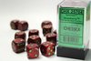 CHESSEX DICE - 16MM D6 (12) SPECKLED STRAWBERRY-board games-The Games Shop