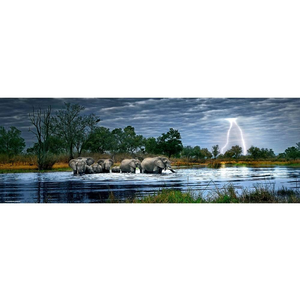 Heye - 2000 piece Von Humboldt - Herd of Elephants (panorama)