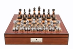 Chess Set Marble finish pieces on shiny board-chess-The Games Shop