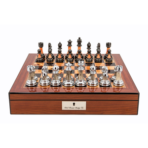 Chess Set Marble finish pieces on shiny board