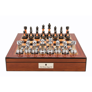 Chess Set Marble finish pieces on shiny board